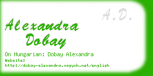 alexandra dobay business card